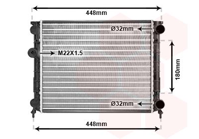 VAN WEZEL Radiaator,mootorijahutus 98002002